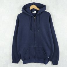 画像1: 90〜2000's DISCUS ATHLETIC スウェットジップパーカー NAVY L (1)