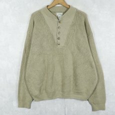 画像1: 80〜90's L.L.Bean USA製 ヘンリーネック コットンニットセーター L (1)