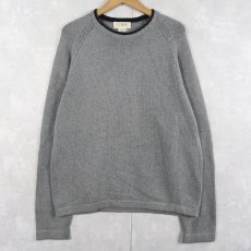画像1: J.CREW ラグランコットンニットセーター L (1)
