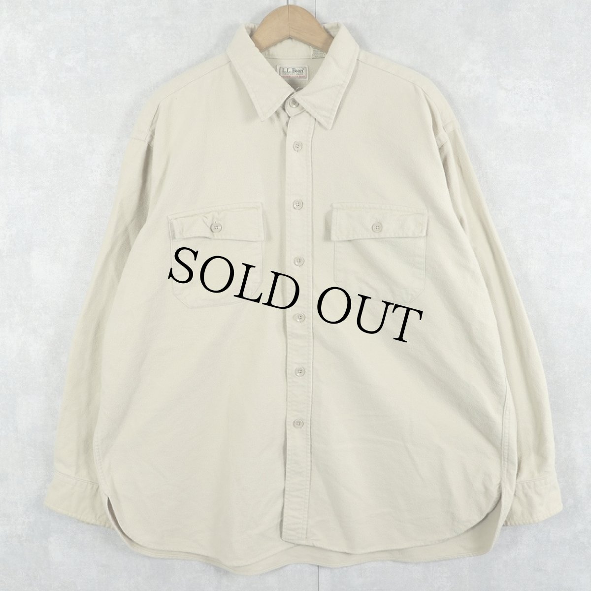 画像1: 80's L.L.Bean USA製 シャモアクロスシャツ SIZE17 1/2 (1)
