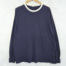 画像1: J.CREW サイドラインロンT NAVY M (1)