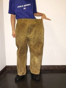 画像2: 30's〜 Hirsch Weis オイルドコットン ハンティングパンツ W39 (2)