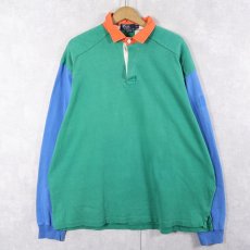 画像1: 90's POLO Ralph Lauren USA製 クレイジーパターン コットンラガーシャツ XL (1)