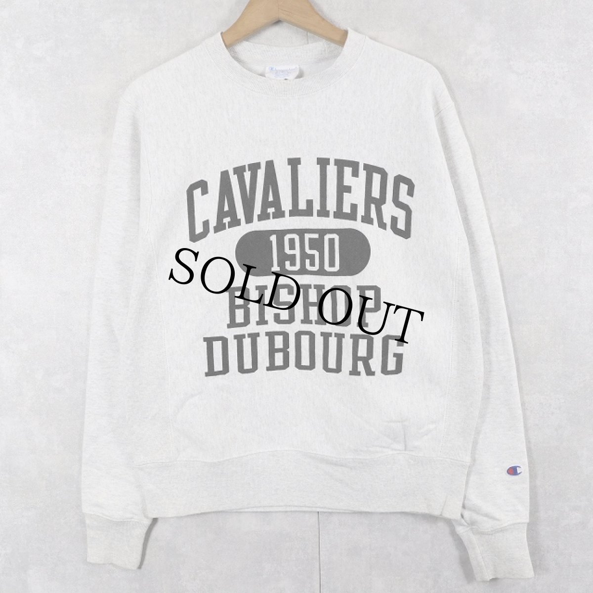 画像1: 2000's Champion REVERSE WEAVE "CAVALIERS BISHOP DUBOURG" プリントスウェット S (1)