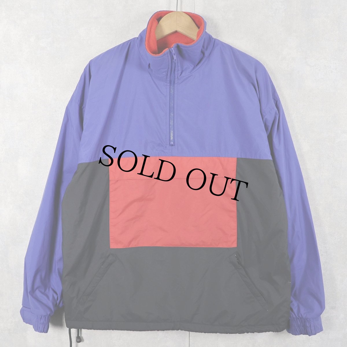 画像1: 【SALE】 90's GAP TECH 裏フリース ナイロンプルオーバージャケット M (1)