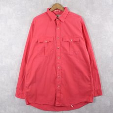 画像1: 80〜90's L.L.Bean USA製 コットンサファリシャツ XL TALL (1)