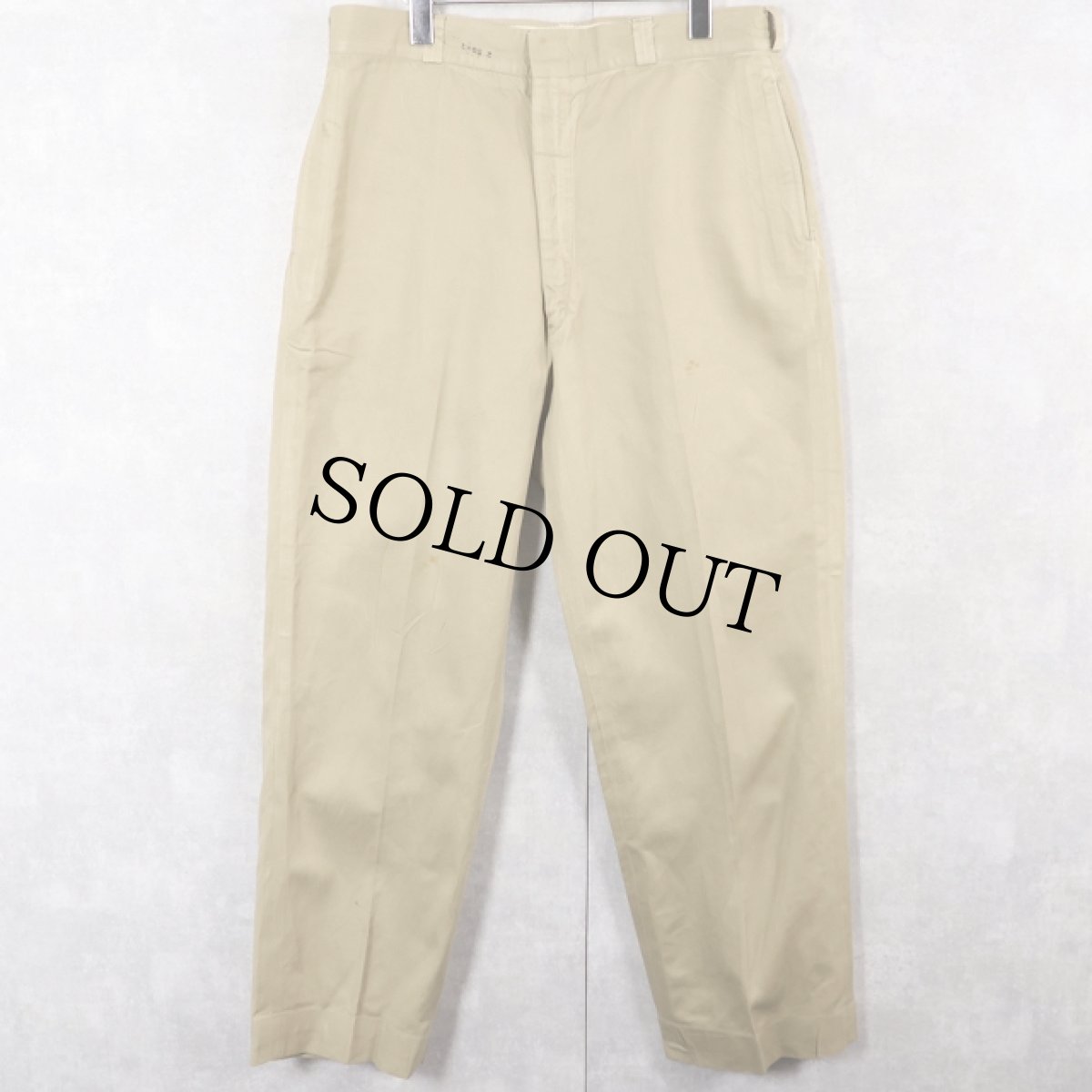 画像1: 60's U.S.ARMY チノトラウザーズ W35 (1)