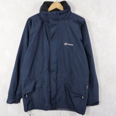 画像1: 2000's berghaus "GORE-TEX" ロゴ刺繍 ナイロンマウンテンパーカー NAVY S (1)