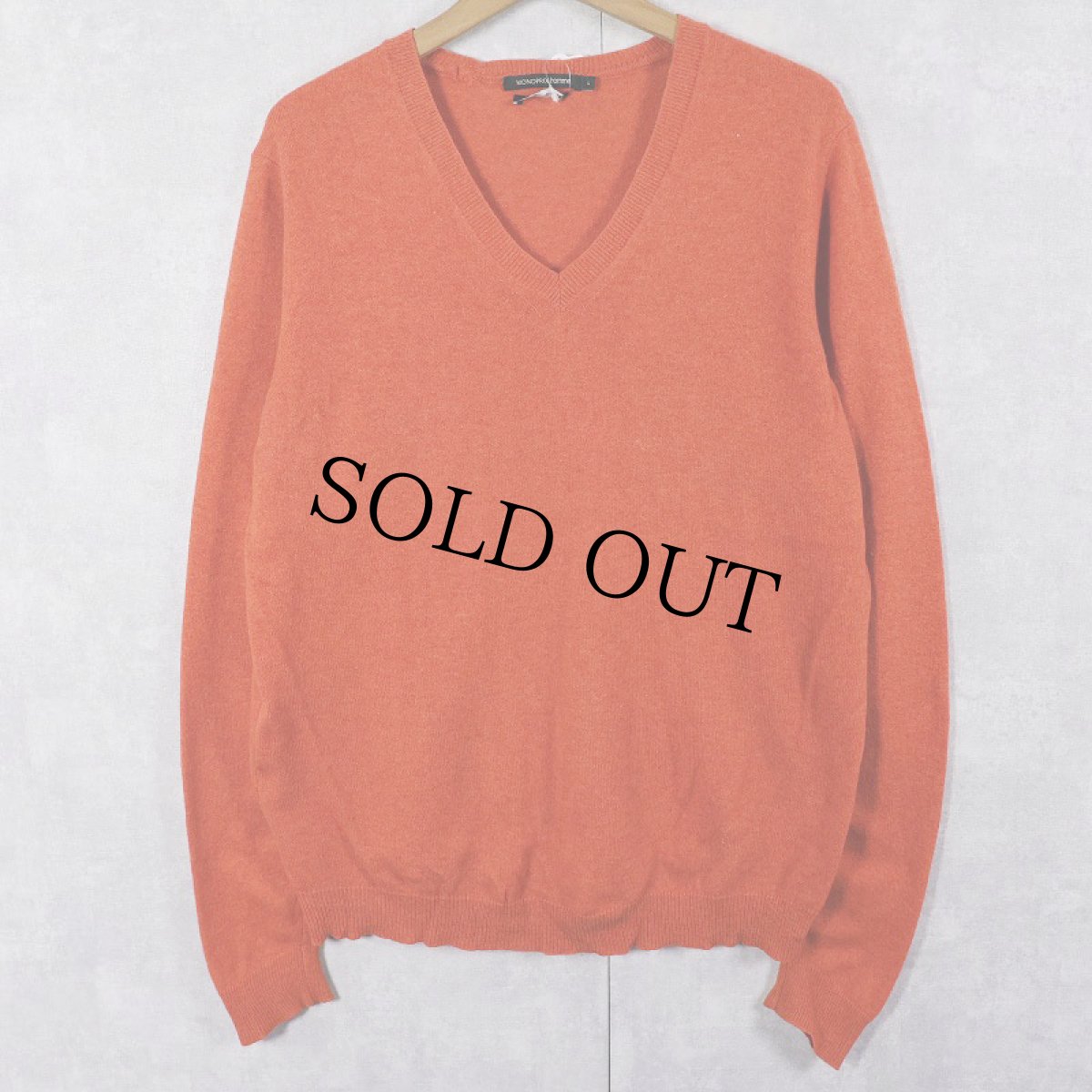 画像2: MONOPRIX homme ITALY製 Vネック カシミアニットセーター L (2)