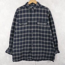 画像1: POLO Ralph Lauren "BENFORD" チェック柄 ヘビーネルシャツ XL (1)