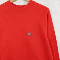 画像1: FRUIT OF THE LOOM ロゴプリントラグランスウェット L (1)