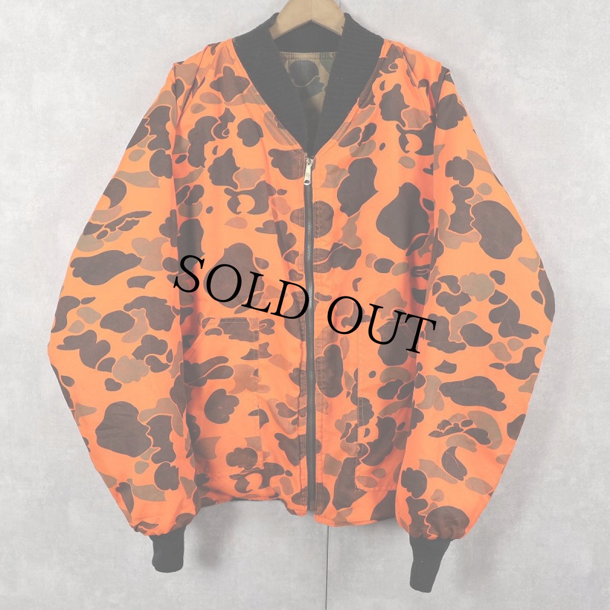 画像2: 80's American Field USA製 ダックハンターカモ柄 リバーシブルジップジャケット XL (2)