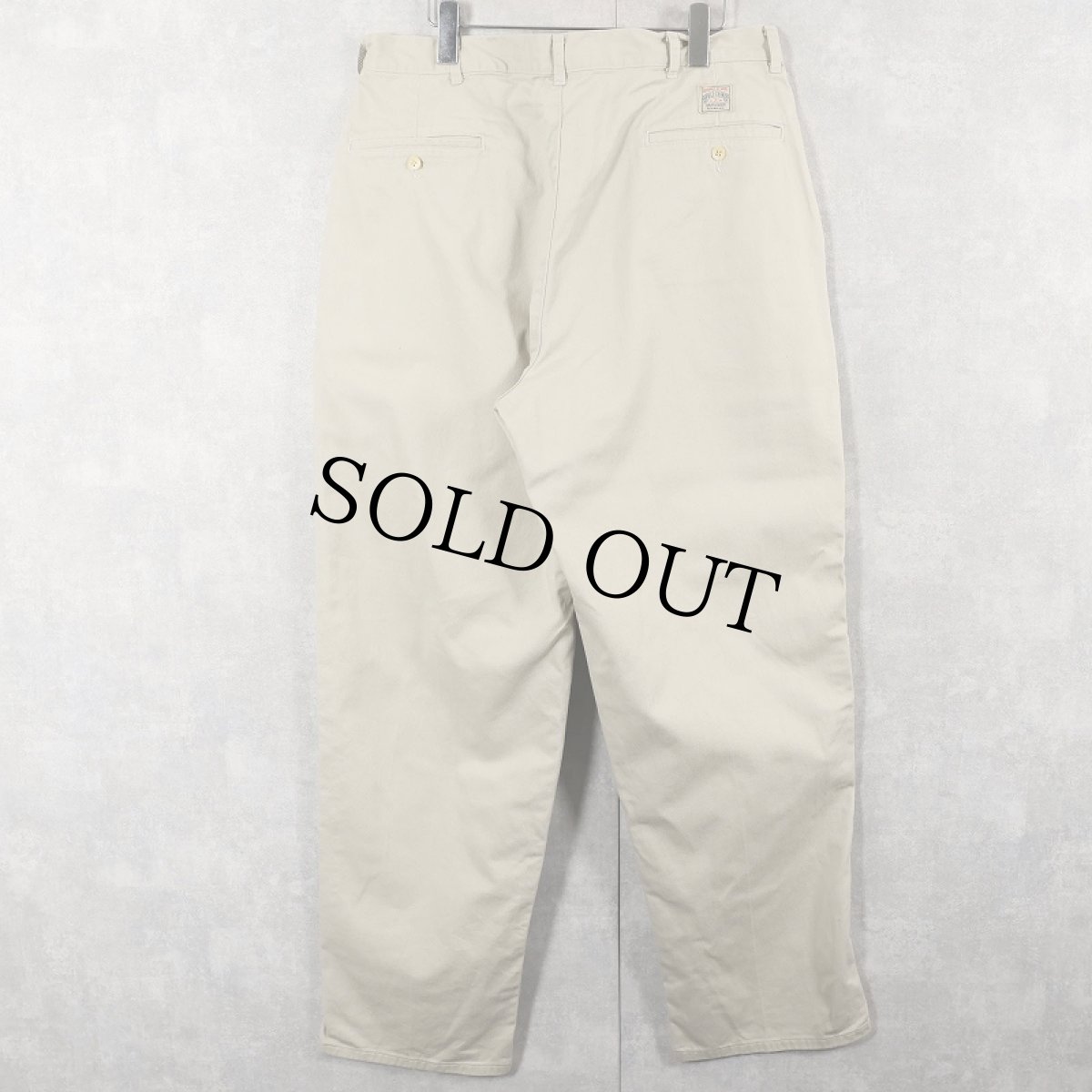 画像2: 90's POLO Ralph Lauren USA製 2タックチノトラウザーズ W35 (2)
