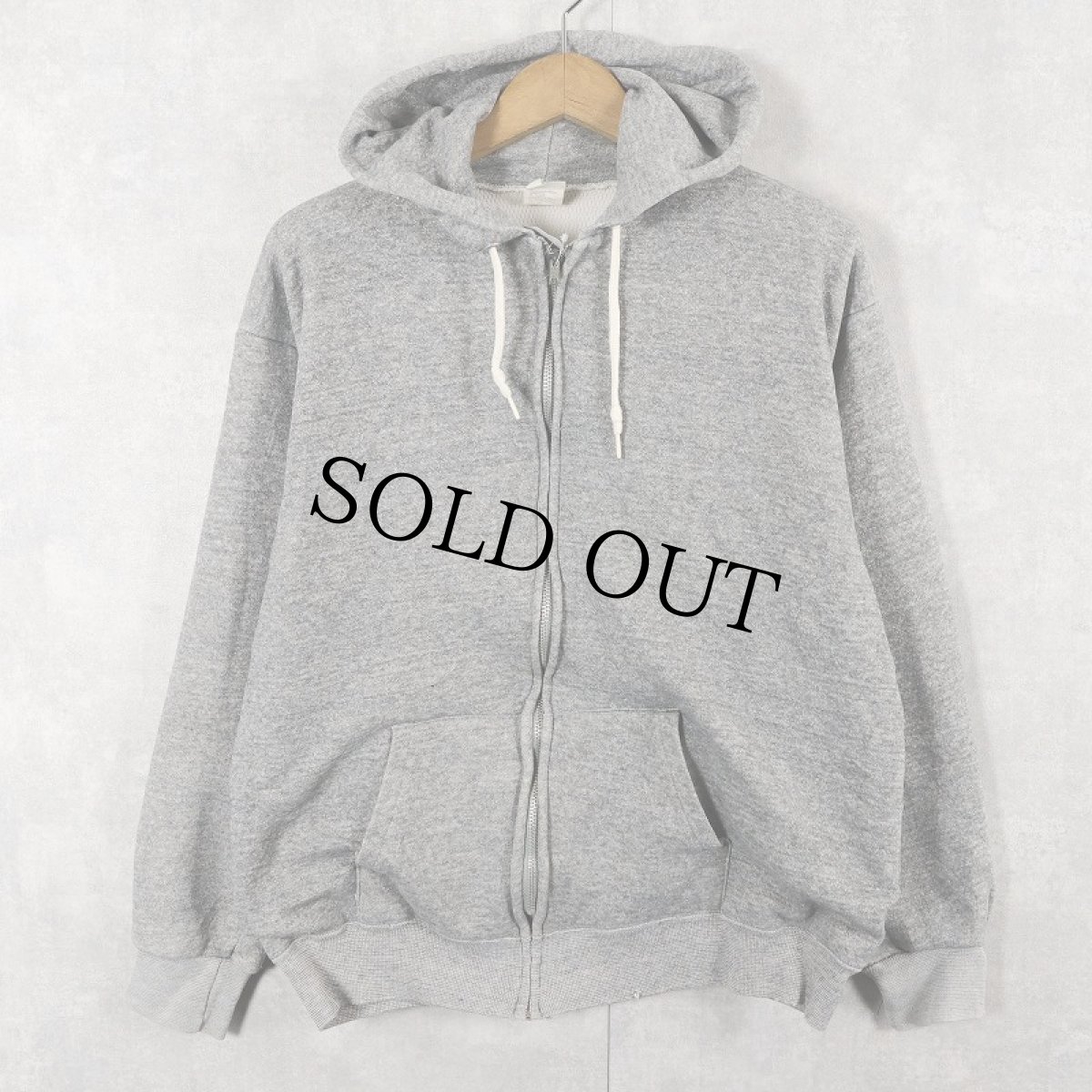 画像1: 〜80's TULTEX USA製 裏サーマル スウェットジップパーカー XL (1)