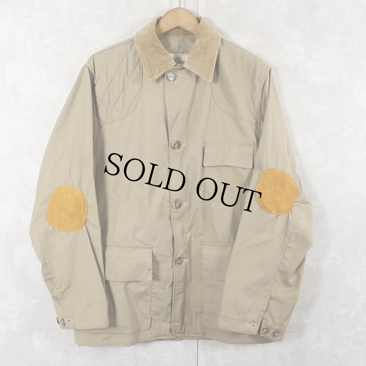 画像1: 60〜70's L.L.Bean 筆記体タグ ガンパッチ付き ハンティングジャケット 38 (1)