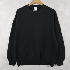 画像1: 80's JERZEES USA製 無地スウェット BLACK L (1)
