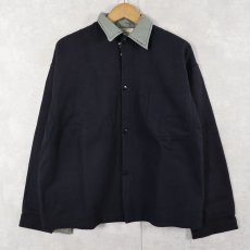 画像1: 60's Sager Glove Corporation ウールシャツジャケット NAVY SIZE42 (1)