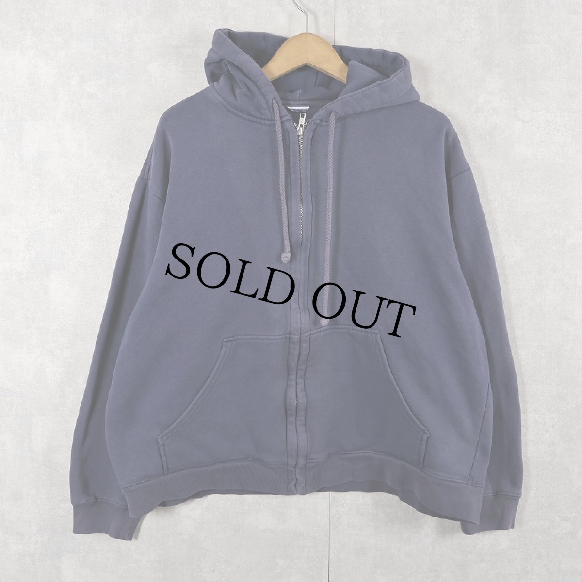 画像1: 無地スウェットジップパーカー NAVY (1)