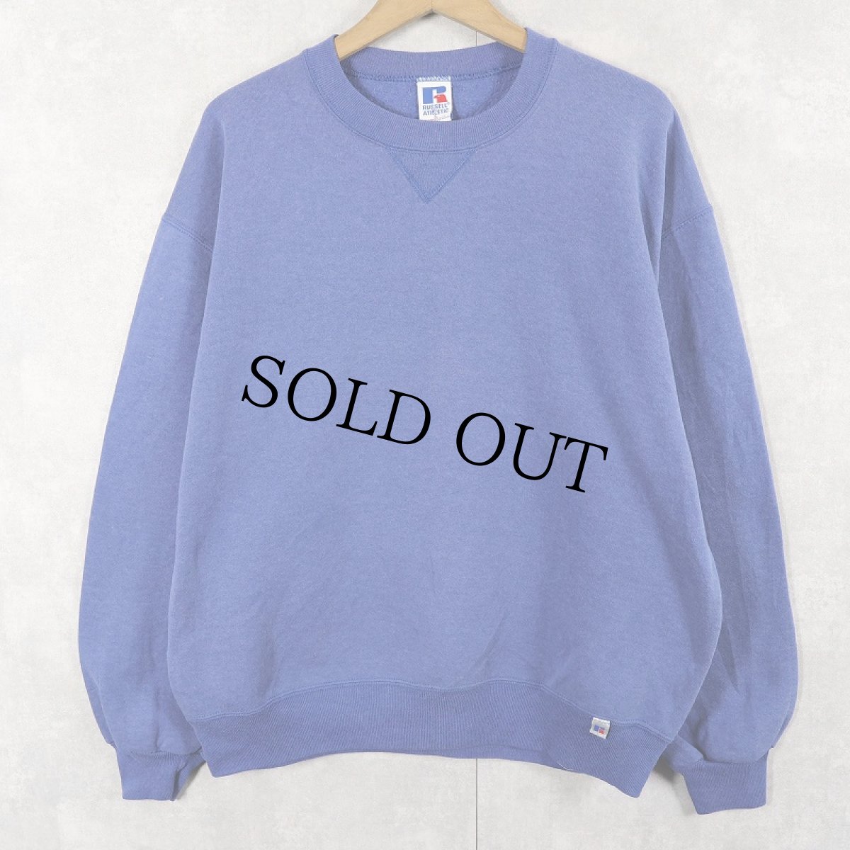 画像1: 90's RUSSELL ATHLETIC USA製 前V 無地スウェット (1)