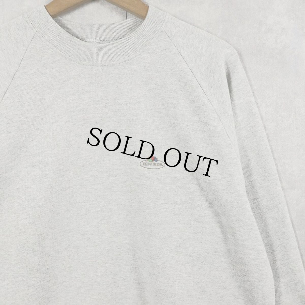 画像1: FRUIT OF THE LOOM ロゴプリントラグランスウェット (1)