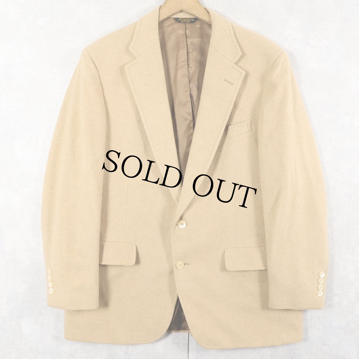 画像2: 80's USA製 カシミアテーラードジャケット (2)