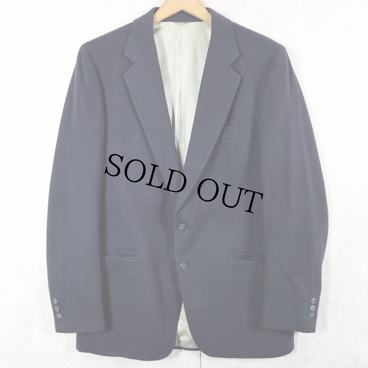 画像3: 80's〜 カシミアテーラードジャケット NAVY (3)