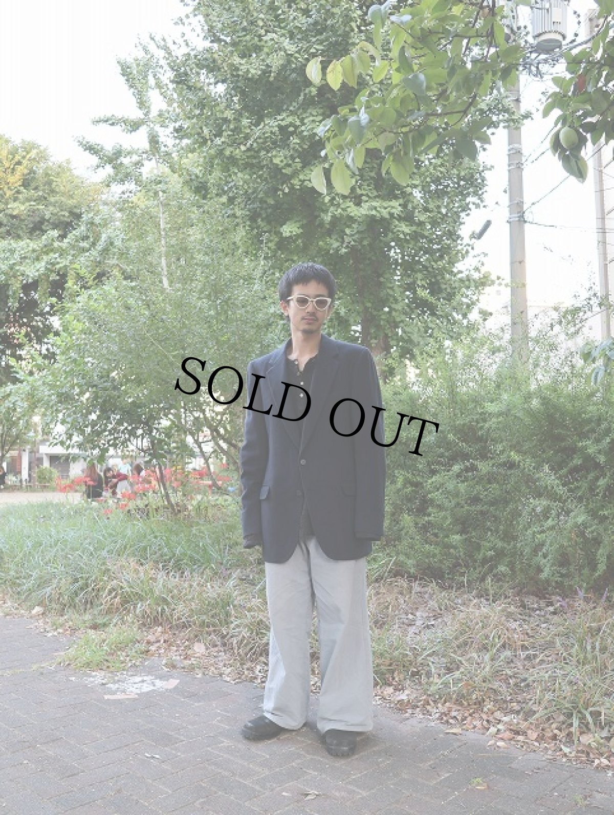 画像2: 80's〜 カシミアテーラードジャケット NAVY (2)