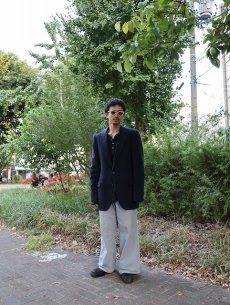 画像2: 80's〜 カシミアテーラードジャケット NAVY (2)