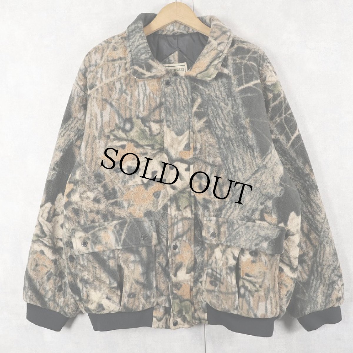 画像1: 90's〜 NORTHWEST TERRITORY リアルツリーカモ柄 フリースジャケット L (1)