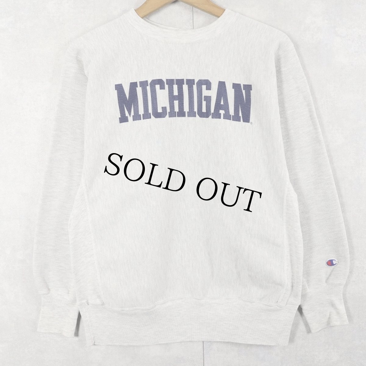 画像1: 90’s Champion REVERSE WEAVE "MICHIGAN" プリントスウェット M (1)