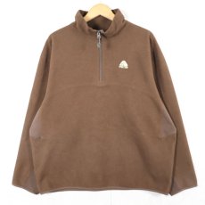 画像1: NIKE ACG "FIT THERMA" ロゴ刺繍 ハーフジップ フリースプルオーバージャケット L (1)