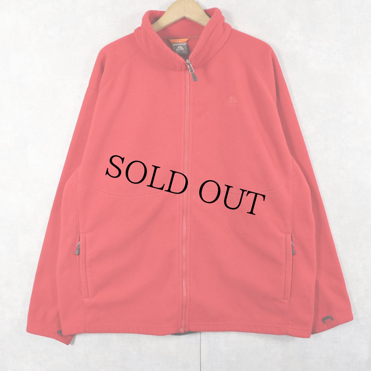 画像1: 2000's NIKE ACG ロゴ刺繍 フリースジャケット XXL (1)