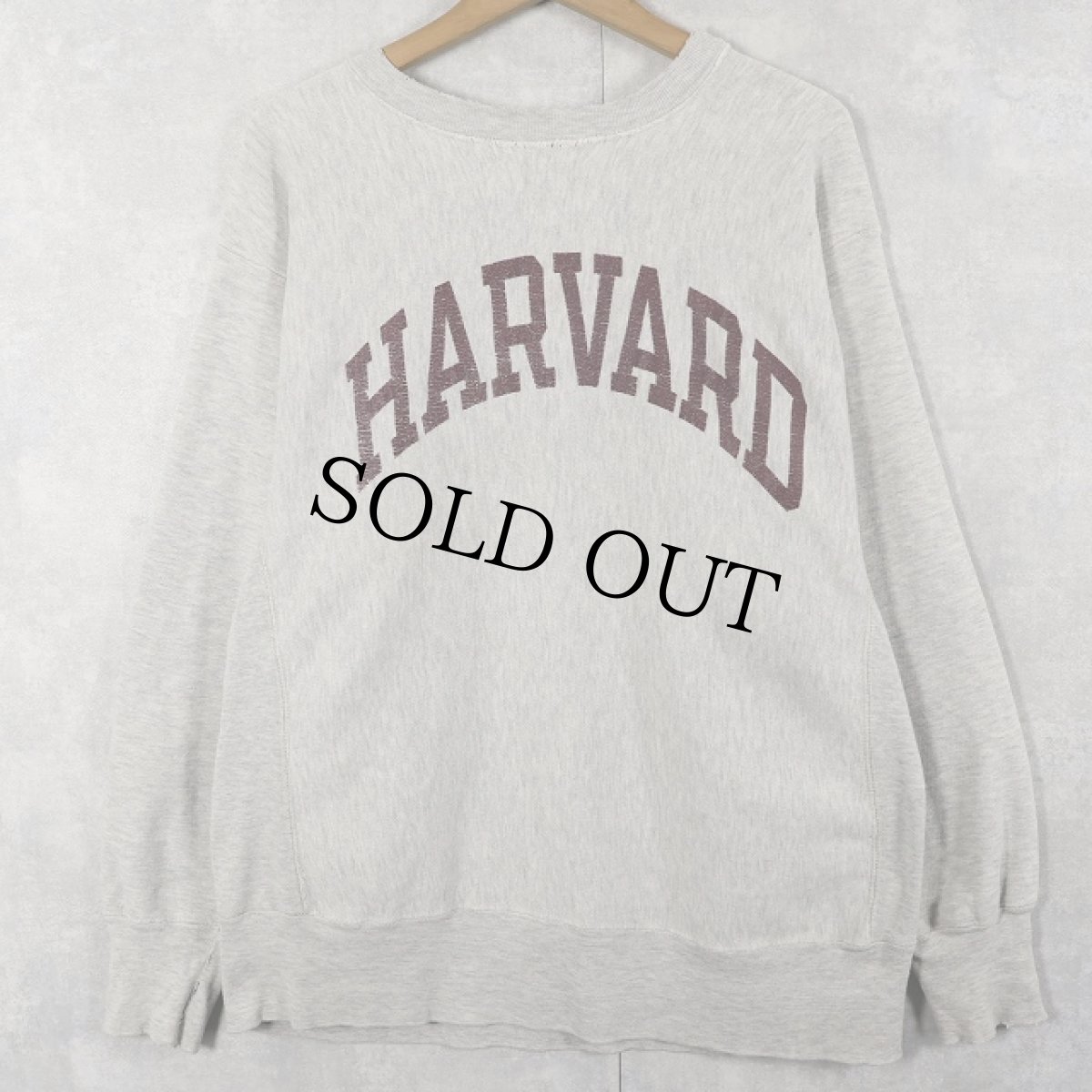 画像1: 80's Champion REVERSE WEAVE トリコタグ USA製 "HARVARD" プリントスウェット L (1)