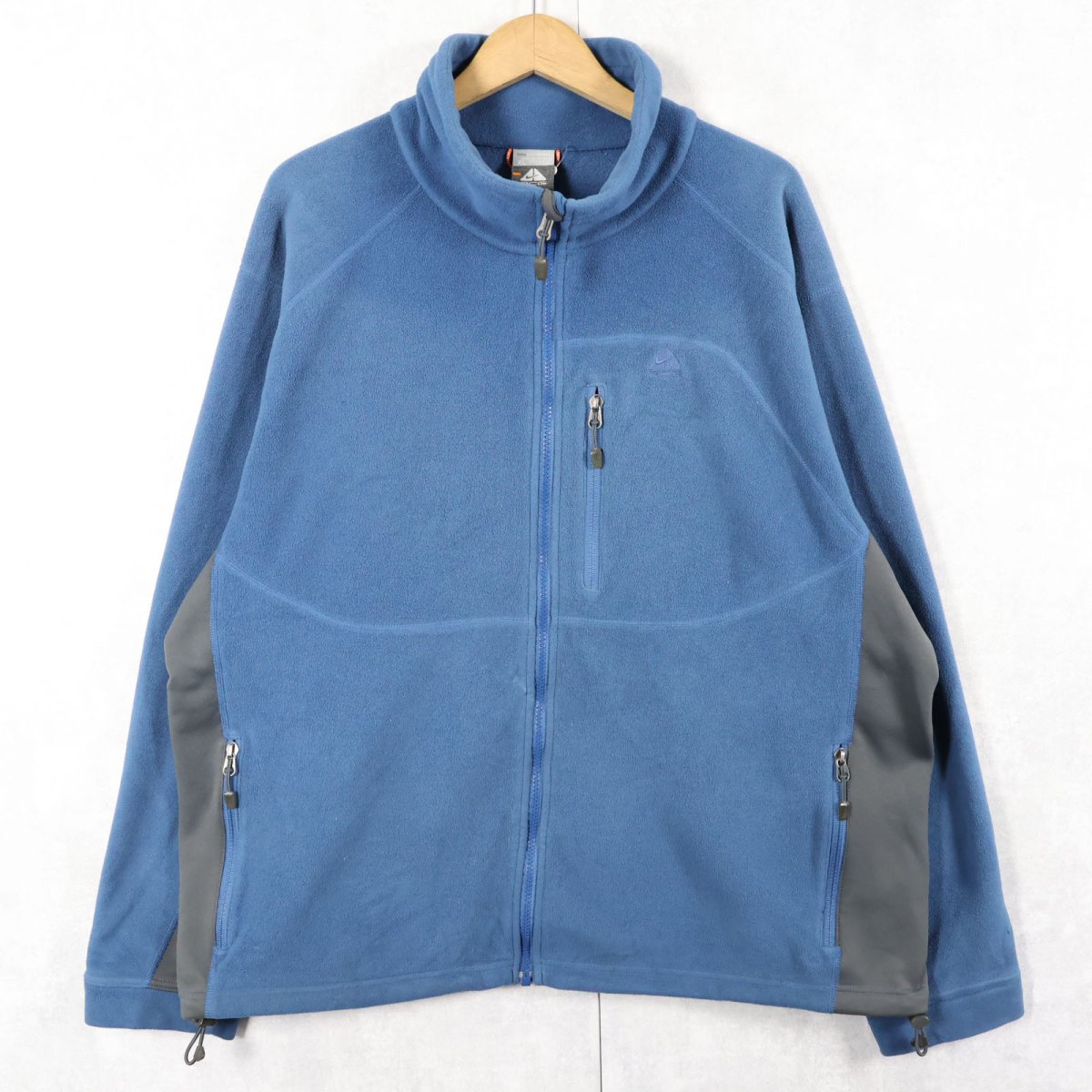 画像1: 2000's NIKE ACG ロゴ刺繍 フリースジャケット XL (1)