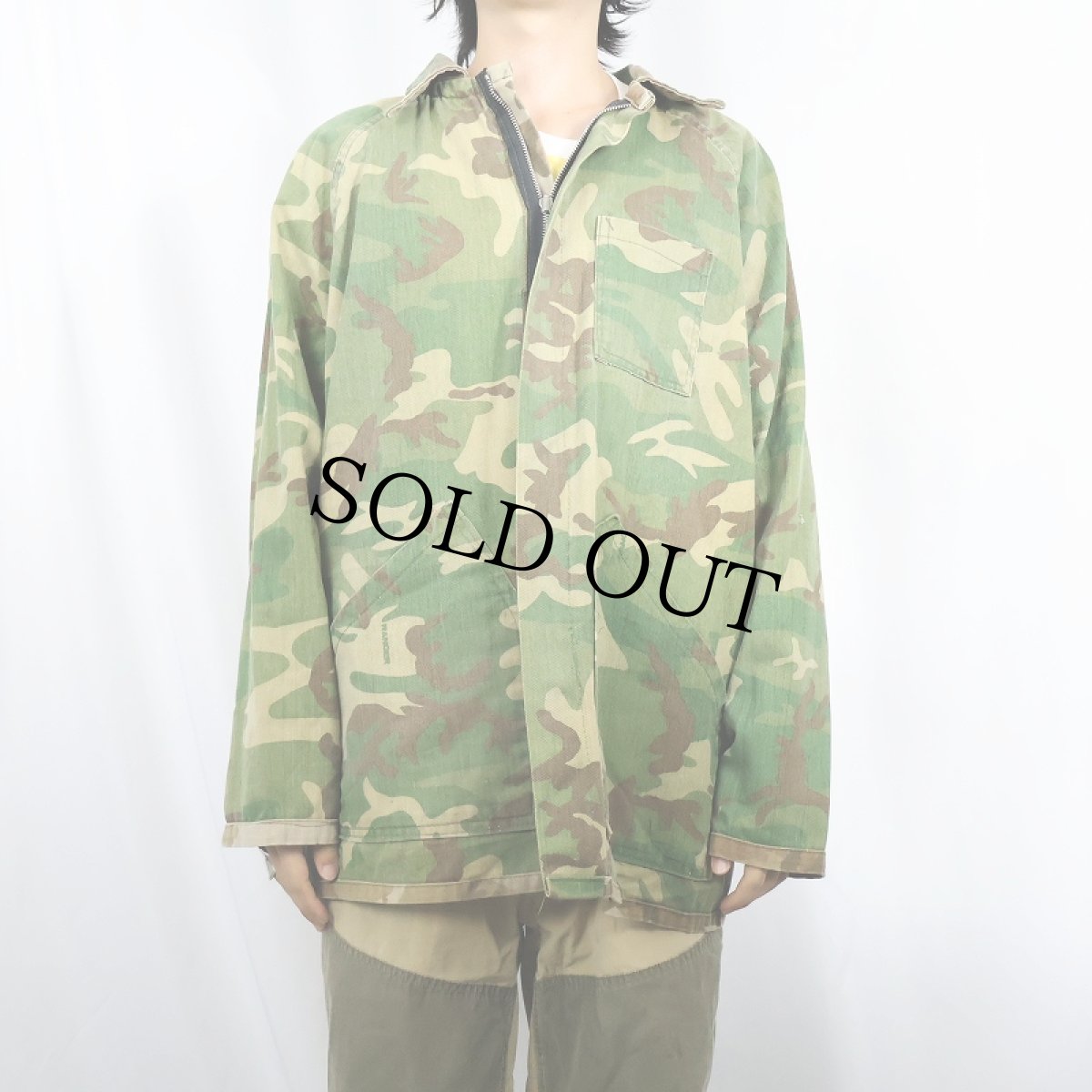画像3: 80〜90's カモ柄 リバーシブル ハンティングジャケット (3)