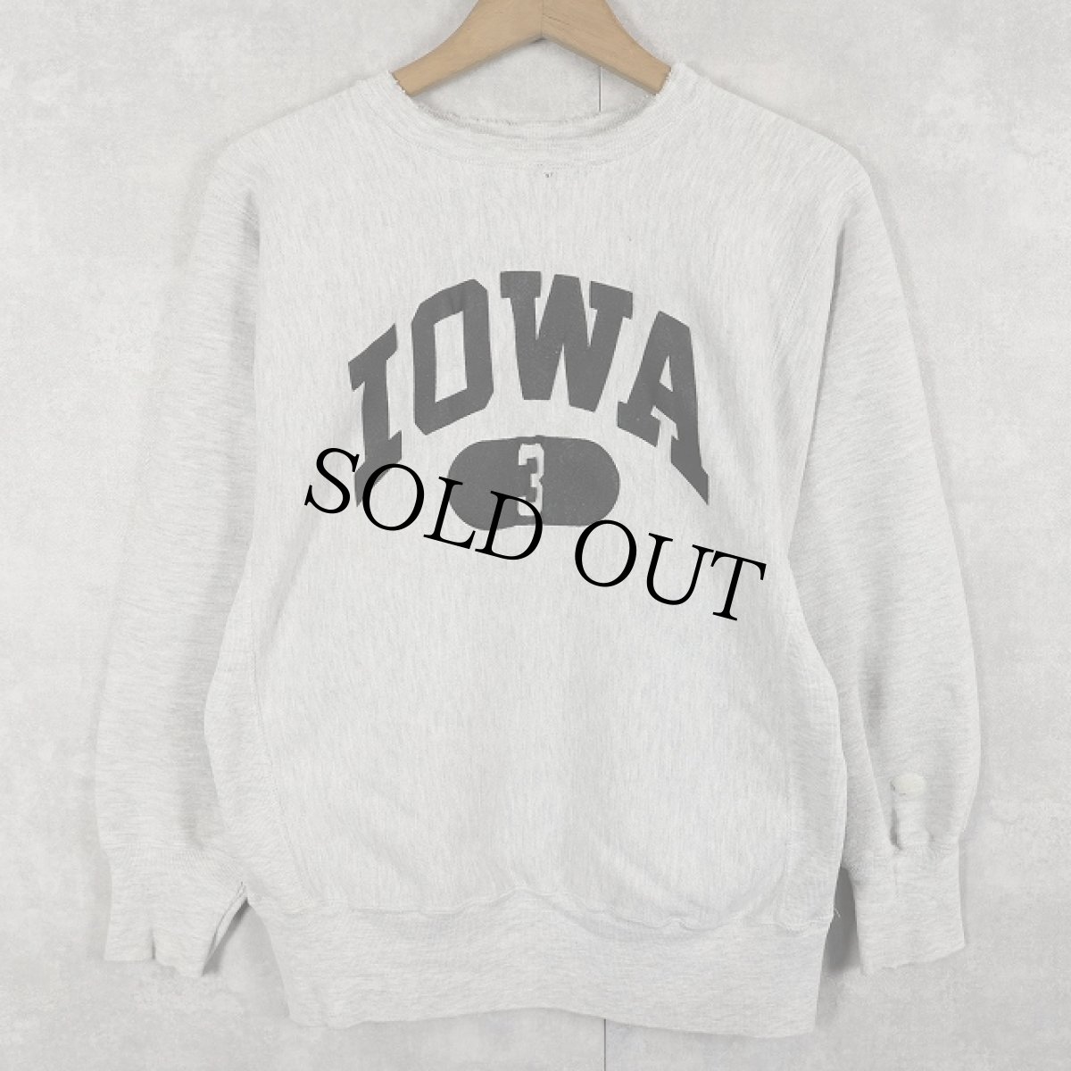 画像1: 90's Champion REVERSE WEAVE USA製 "IOWA 3" プリントスウェット M (1)