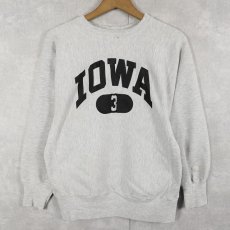 画像1: 90's Champion REVERSE WEAVE USA製 "IOWA 3" プリントスウェット M (1)