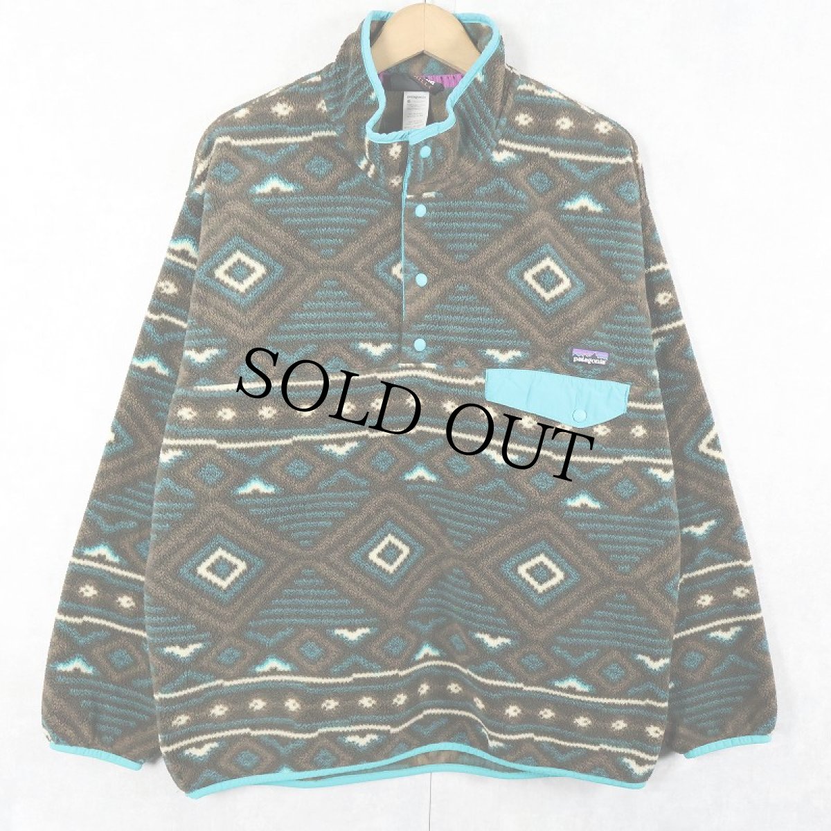 画像1: 2013AW patagonia 総柄 スナップT L (1)