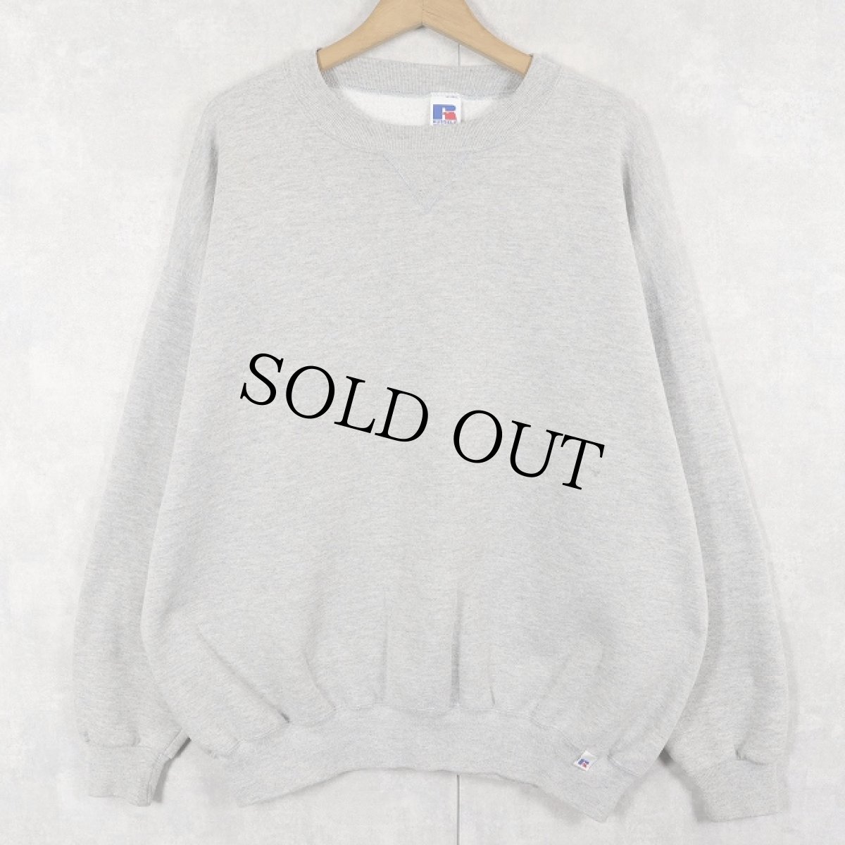 画像1: 90's RUSSELL ATHLETIC USA製 前V 無地スウェット XXL (1)