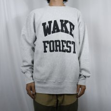 画像2: 90's RUGGED SWEATS REVERSE WEAVE TYPE USA製 "WAKE FOREST" プリントスウェット (2)