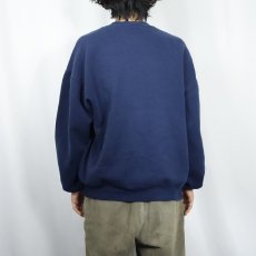 画像3: 90's RUSSELL ATHLETIC USA製 前V 無地スウェット NAVY XL (3)