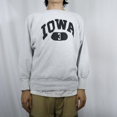 画像2: 90's Champion REVERSE WEAVE USA製 "IOWA 3" プリントスウェット M (2)