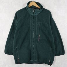 画像1: 90's Patagpnia USA製 シンチラ フリースジップジャケット GREEN L (1)