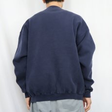 画像3: 90's PLUMA USA製 無地スウェット NAVY L (3)