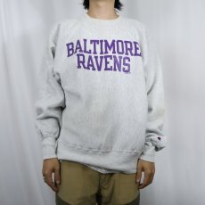 画像2: 90's Champion REVERSE WEAVE "BALTIMORE RAVENS" プリントスウェット L (2)