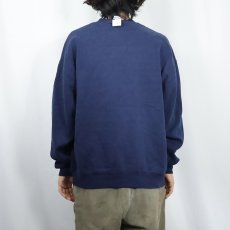 画像3: 90's RUSSELL ATHLETIC USA製 前V 無地スウェット NAVY L (3)