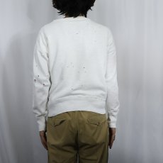 画像3: 50〜60's "NAVY ANNAPOLIS" 前V 染み込みプリントスウェット (3)