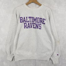 画像1: 90's Champion REVERSE WEAVE "BALTIMORE RAVENS" プリントスウェット L (1)