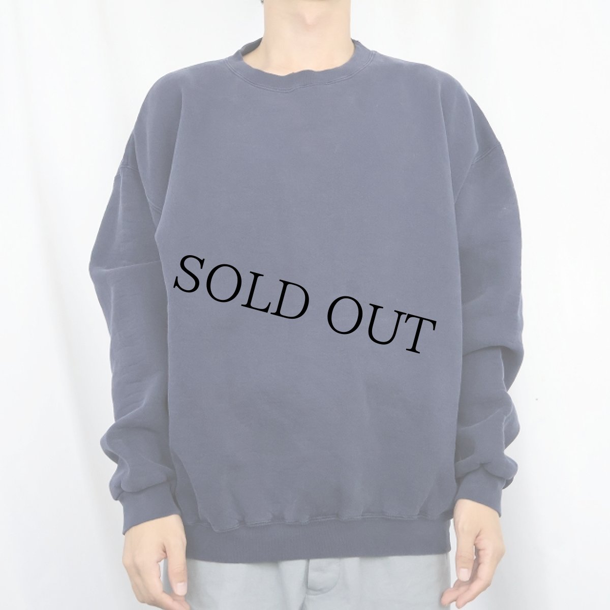 画像2: 90's PLUMA USA製 無地スウェット NAVY L (2)