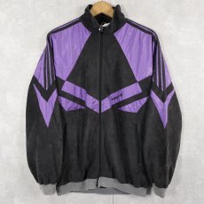 画像1: 80's adidas 切り替えデザイン ベロアトラックジャケット XL (1)
